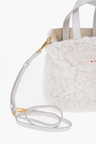 Shearling Detailing MUSEO Mini Tote Bag