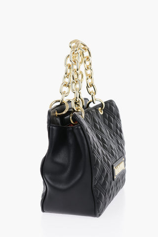 LOVE Quilted Bag with Chain Detail