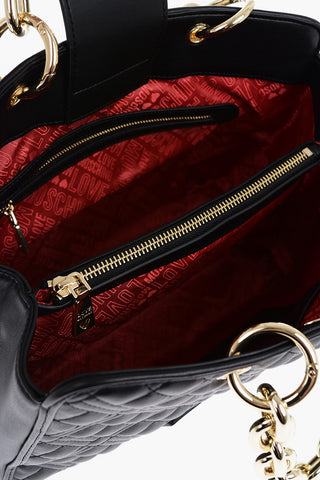 LOVE Quilted Bag with Chain Detail
