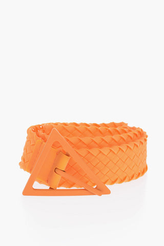 Braided Rubber Belt with Triangular Buckle 40mm