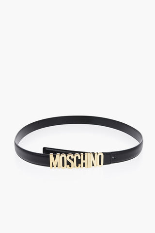 COUTURE! Leather Belt with Golden-Logo 25mm