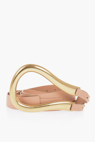Leather Belt With Statement Belt
