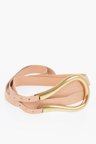 Leather Belt With Statement Belt