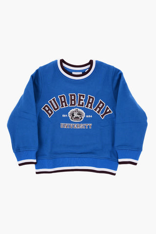 Cotton Crew-neck Sweatshirt with Maxi Logo