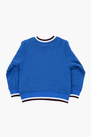 Cotton Crew-neck Sweatshirt with Maxi Logo