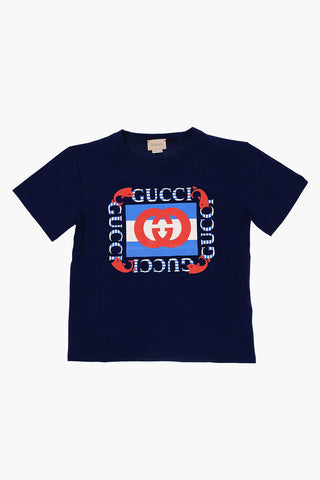 Cotton Crew-neck T-shirt with Frontal Maxi Monogram