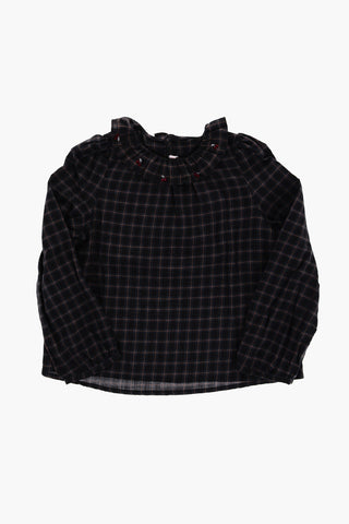 Blusa in Cotone a Quadri