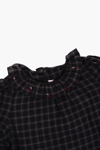 Blusa in Cotone a Quadri