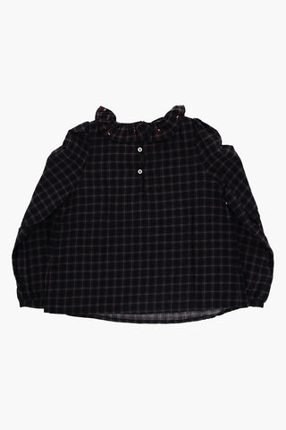 Blusa in Cotone a Quadri