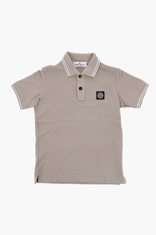 Cotton Stretch 2-Buttons Polo Shirt with Contrast Details