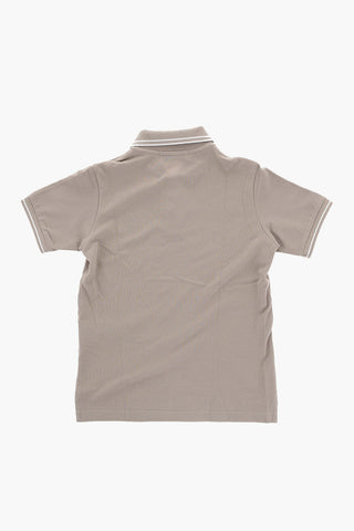 Cotton Stretch 2-Buttons Polo Shirt with Contrast Details