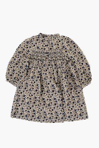 Floral-Motif Corduroy Dress