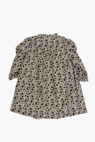 Floral-Motif Corduroy Dress