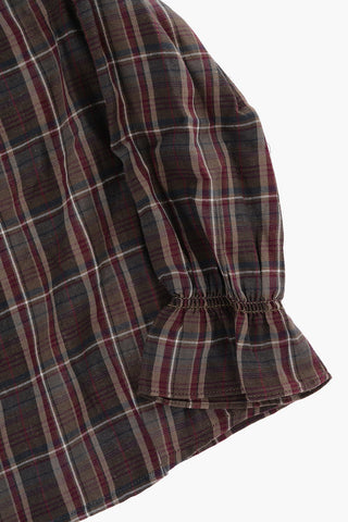 Blusa in Cotone a Quadri Tartan