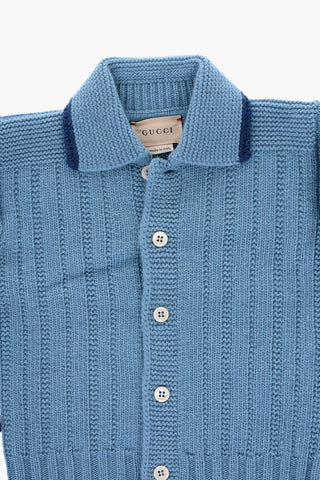 Wool Sweater with Polo Neck