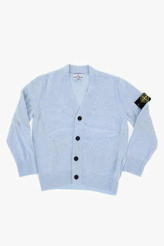 Logoed 4 Buttons Cardigan with V-Neck