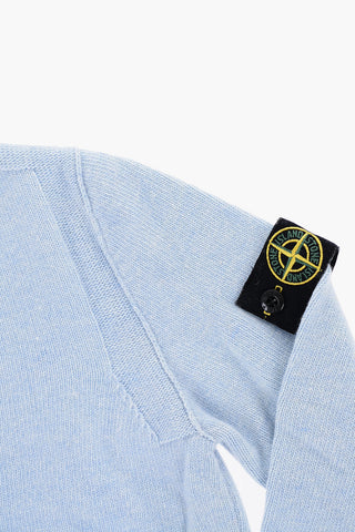 Logoed 4 Buttons Cardigan with V-Neck