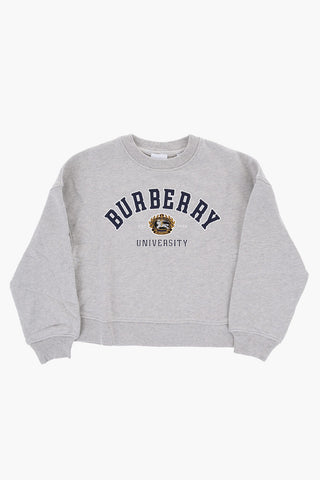 Cotton Crew-neck Sweatshirt with Maxi Logo