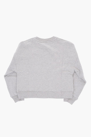 Cotton Crew-neck Sweatshirt with Maxi Logo