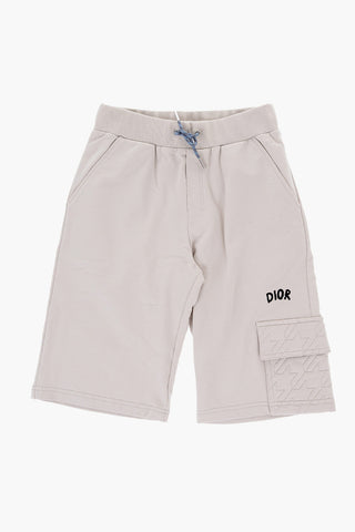 Cotton Cargo Shorts with Drawstring Waist