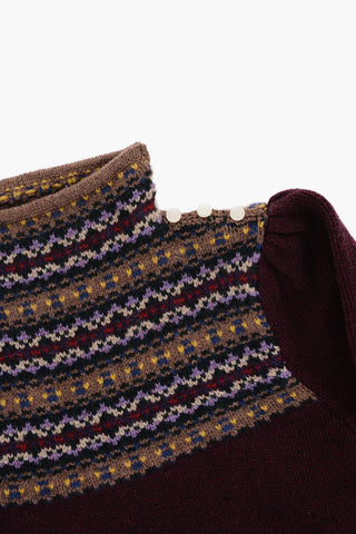 Wool Turtleneck Sweater with Ruched
