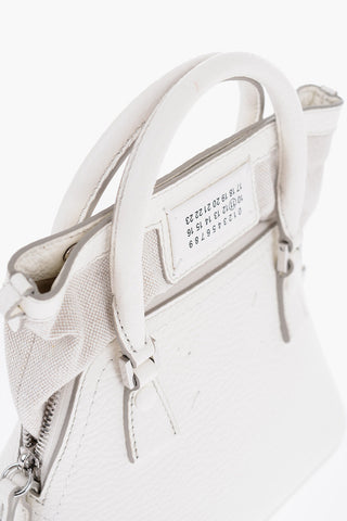 MM11 Hammered Leather 5AC CLASSIQUE Hand Bag with Visible Edge