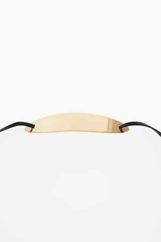 Knot Belt With Golden Plaque