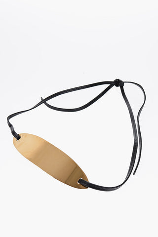 Knot Belt With Golden Plaque