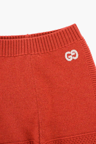 Pantaloni iN lana con Ricamo Logo