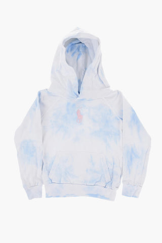 Tie Dye Effect Hoodie with Patch Pocket