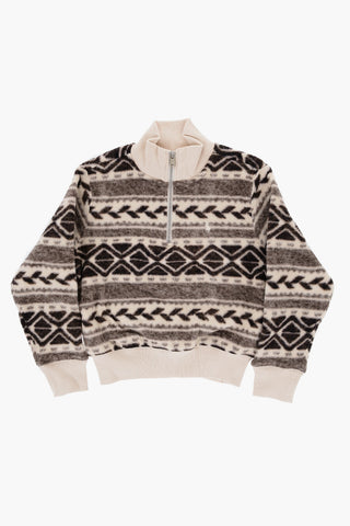 Felpa Mezza Zip in Pile