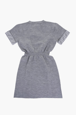 Wool Blend Dress with Monogram