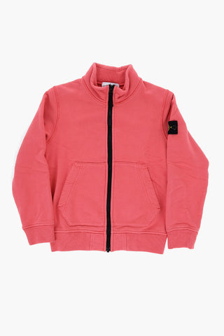 Felpa in Cotone con Zip Frontale