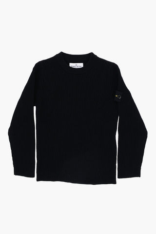 Ribbed Virgin Wool Crew-neck Sweater