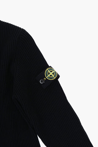 Ribbed Virgin Wool Crew-neck Sweater