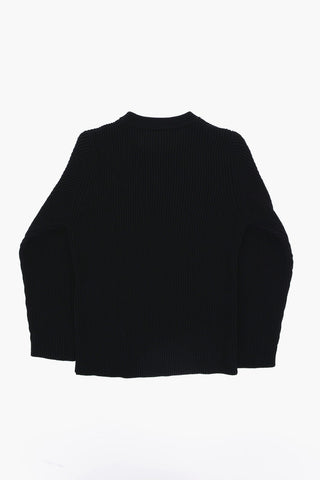Ribbed Virgin Wool Crew-neck Sweater