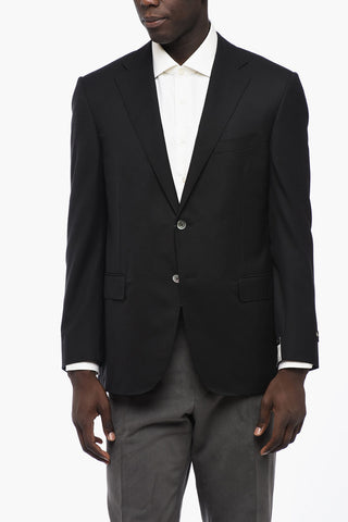 Blazer In Lana Mnonopetto LEADER Foderato Con Tasche Ad Aletta