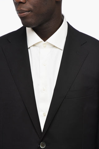 Blazer In Lana Mnonopetto LEADER Foderato Con Tasche Ad Aletta