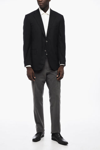 Blazer In Lana Mnonopetto LEADER Foderato Con Tasche Ad Aletta