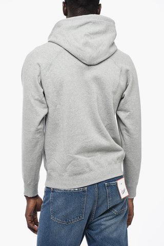 MAISON KITSUNE' Fleeced Cotton Hoodie with Frontal Print