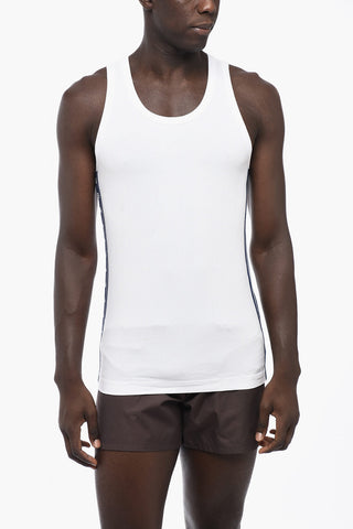 UNDERWEAR Stretch Cotton Tank Top with Logoed Side Band