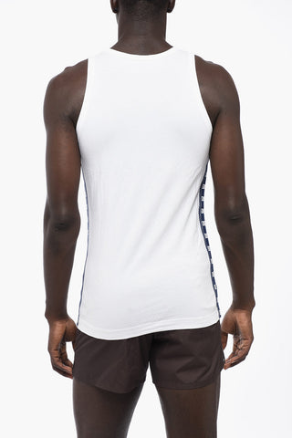 UNDERWEAR Stretch Cotton Tank Top with Logoed Side Band