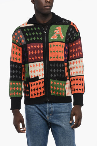 Maglia a Fantasia con Chiusura Zip