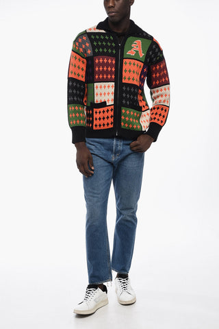 Maglia a Fantasia con Chiusura Zip