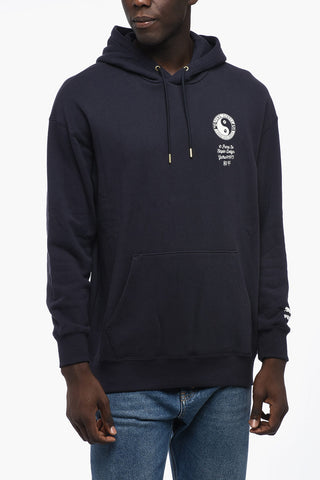 STAPLE  Felpa Hoodie in Cotone Grazato con Tasca a Toppa