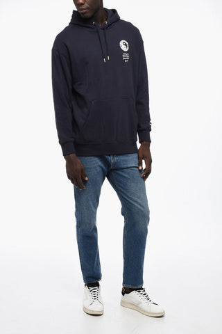 STAPLE  Felpa Hoodie in Cotone Grazato con Tasca a Toppa