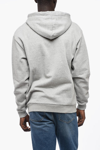 Felpa Hoodie a Tinta Unita con Tasca a Toppa
