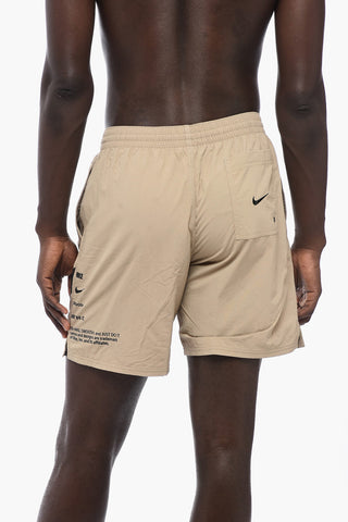 Nylon Boxer Swim Shorts with Contrast Details