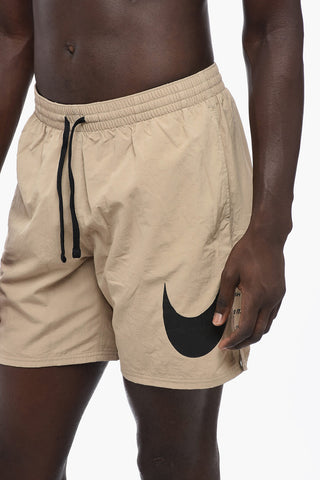 Nylon Boxer Swim Shorts with Contrast Details