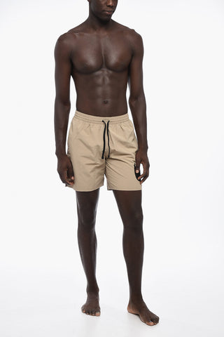 Nylon Boxer Swim Shorts with Contrast Details